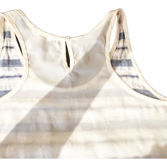 Blue/ white stripe with sheer back. Woman’s size medium - Picture 4 of 4